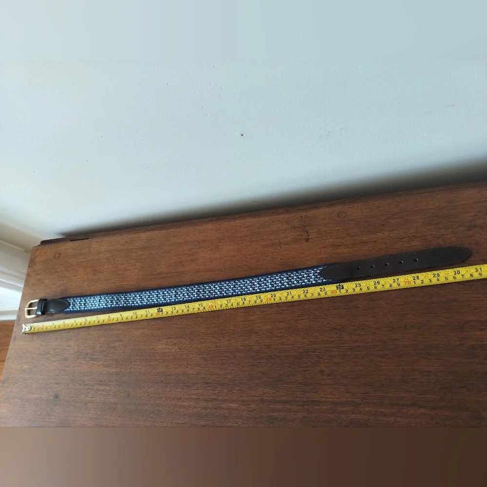 Vineyard Vines Boys Blue Whale Leather Belt